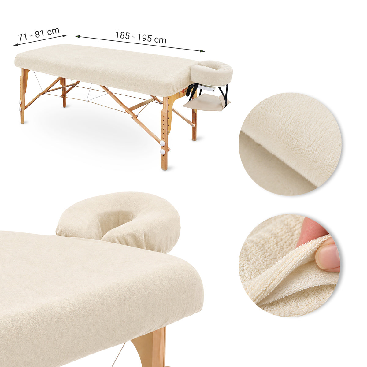 Zen terry lounger cover set (2 pieces)