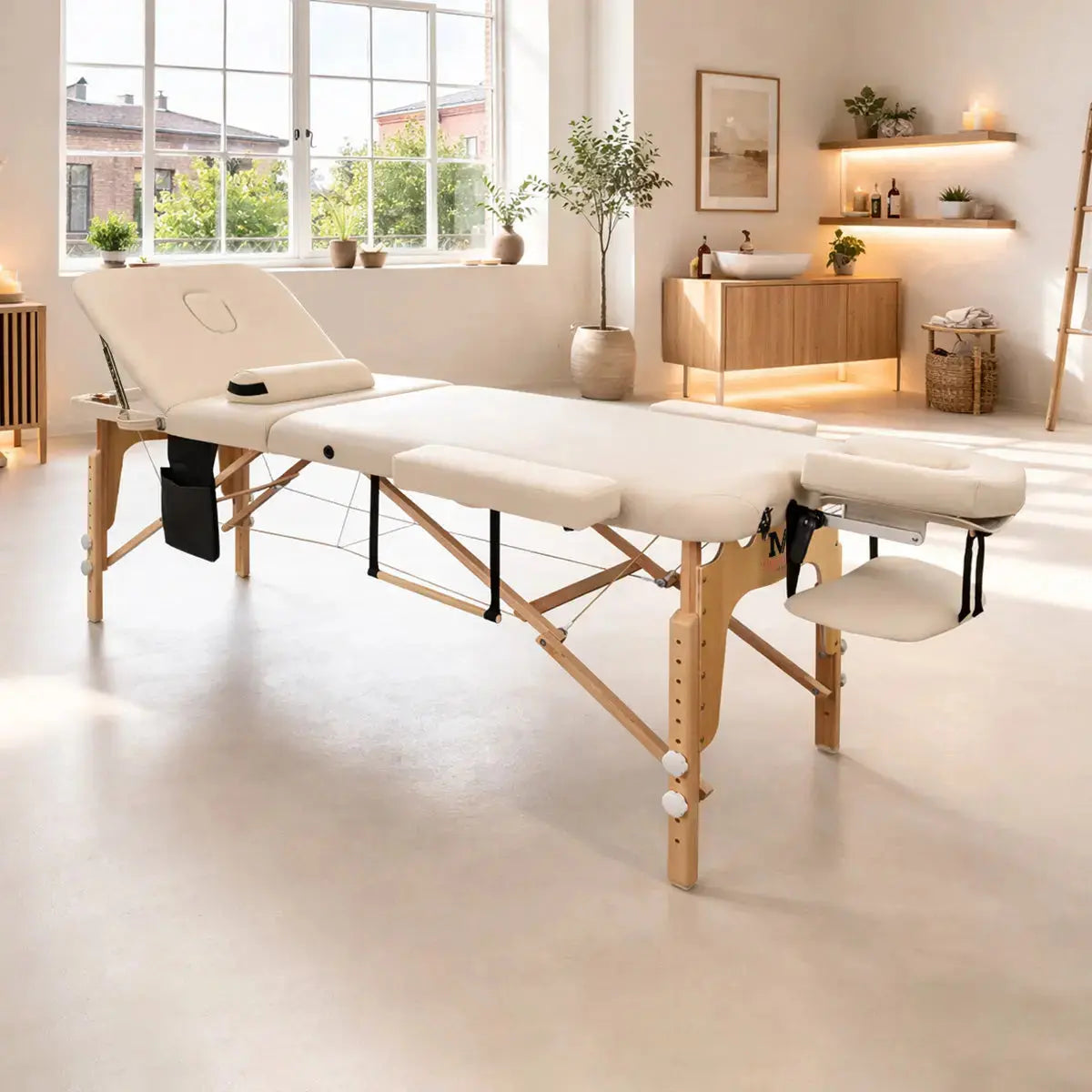 Mobile Massageliege Massunda all inklusive, Ambiente, Farbe: Creme