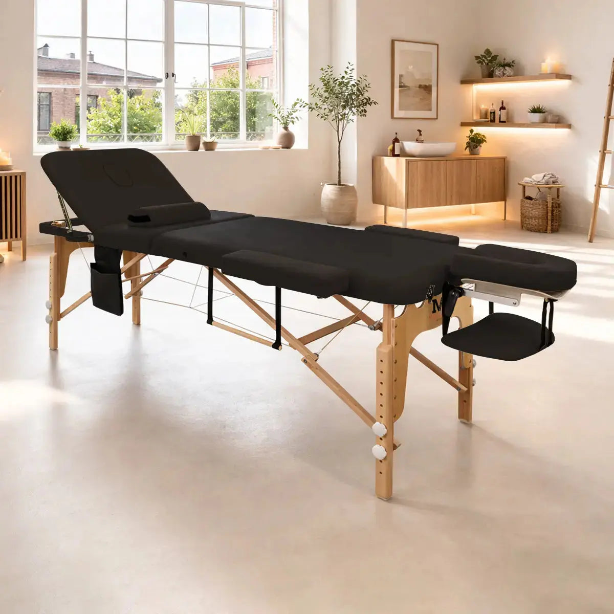 Mobile Massageliege Massunda all inklusive, Ambiente, Farbe: Schwarz