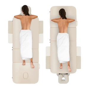 Mobile Massageliege Massunda all inklusive, Liegepositionen, Farbe: Creme