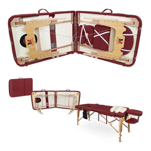 Mobile Massageliege Massunda all inklusive, Zubehör, Farbe: Burgund