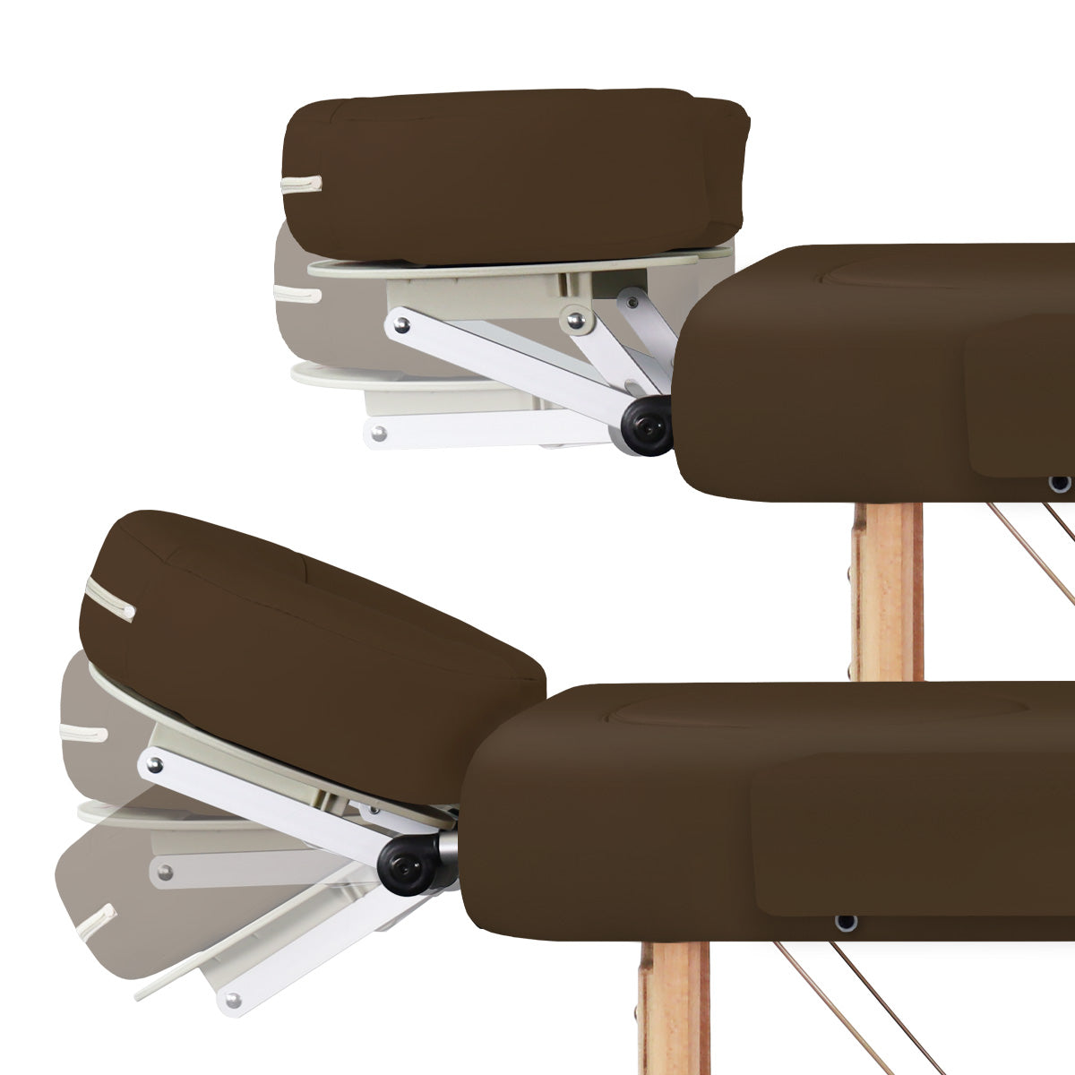 Mobile Massageliege Zen Basic 3 Flat, Kopfstütze, Farbe: Schokolade