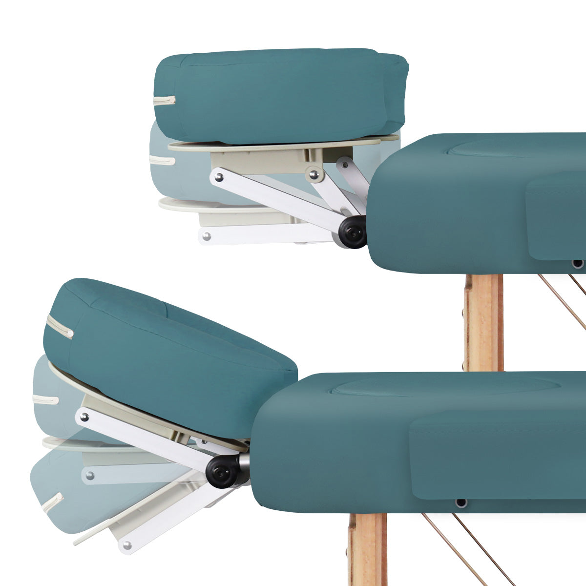 Mobile Massageliege Zen Basic 3 Flat, Kopfstütze, Farbe: Teal
