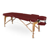 Mobile Massageliege Zen Basic 3 Flat, Vollansicht, Farbe: Burgund
