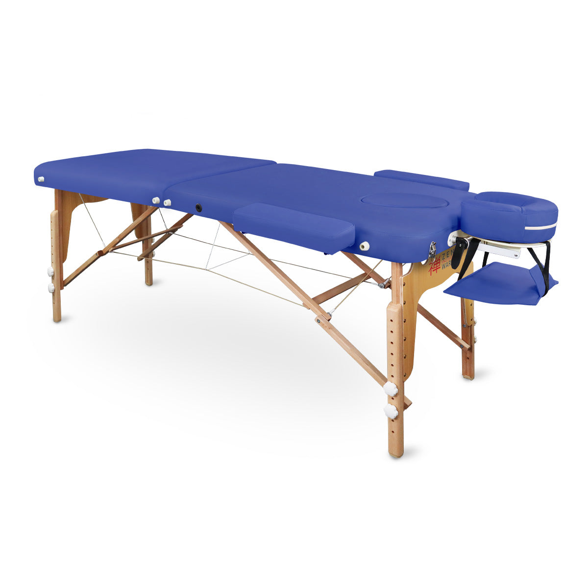 Mobile Massageliege Zen Basic 3 Flat, Vollansicht, Farbe: Königsblau