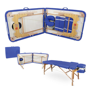 Mobile Massageliege Zen Basic 3 Flat, Zubehör, Farbe: Königsblau