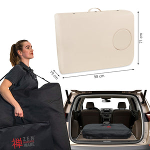 Mobile Massageliege Zen Basic 3 Flat, Koffermaße, Farbe: Creme