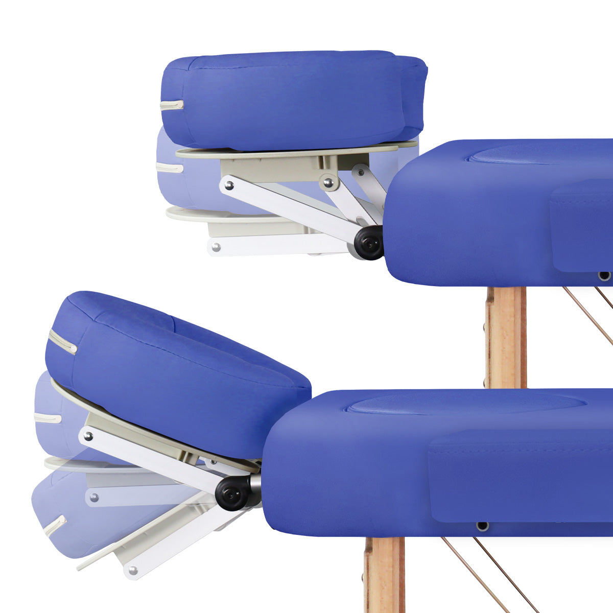 Mobile Massageliege Zen Basic 3 Flat, Kopfstütze, Farbe: Königsblau