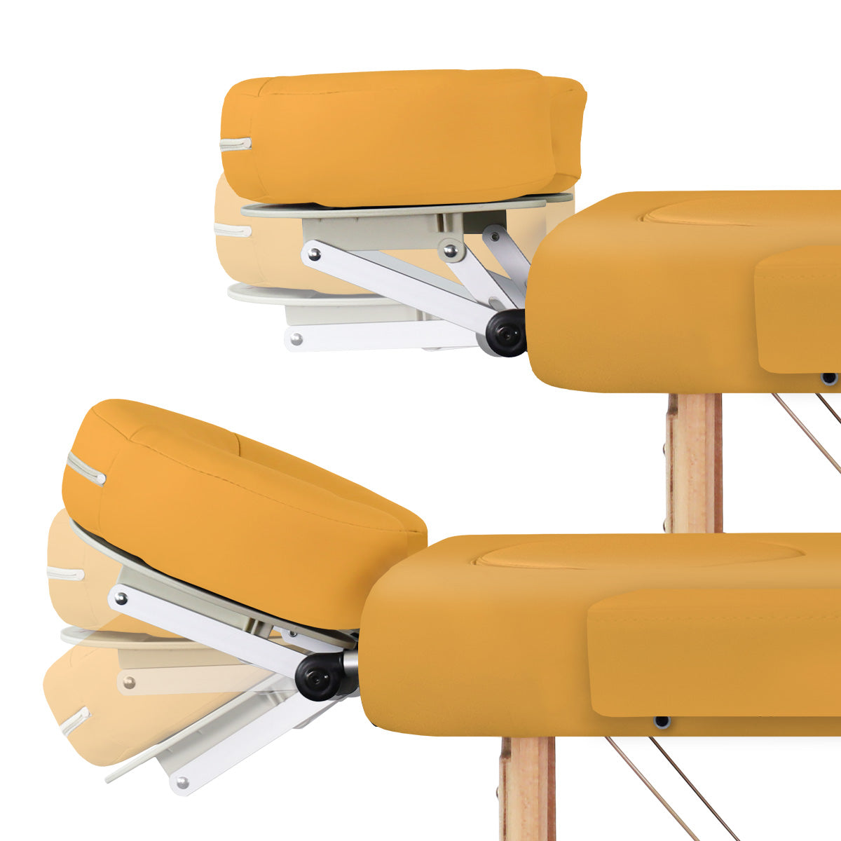 Mobile Massageliege Zen Basic 3 Flat, Kopfstütze, Farbe: Safrangelb