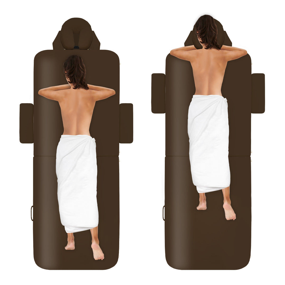 Mobile Massageliege Zen Basic 3 Flat, Positionen, Farbe: Schokolade