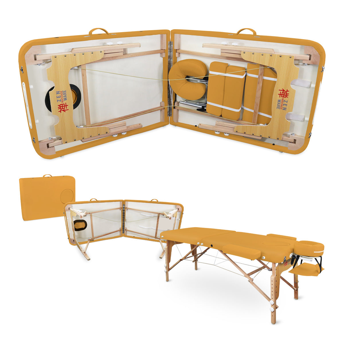 Mobile Massageliege Zen Basic 3 Flat, Zubehör, Farbe: Safrangelb