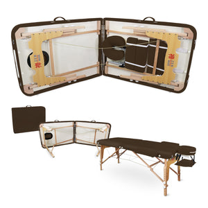 Mobile Massageliege Zen Basic 3 Flat, Zubehör, Farbe: Schokolade