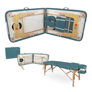 Mobile Massageliege Zen Basic 3 Flat, Zubehör, Farbe: Teal