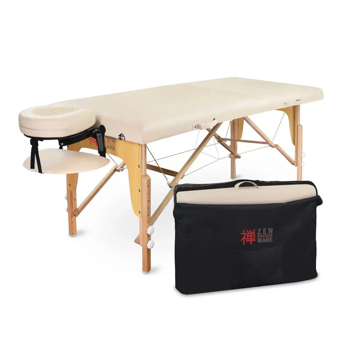 Mobile Massageliege Zen Startup, Tragetasche, Farbe: Creme