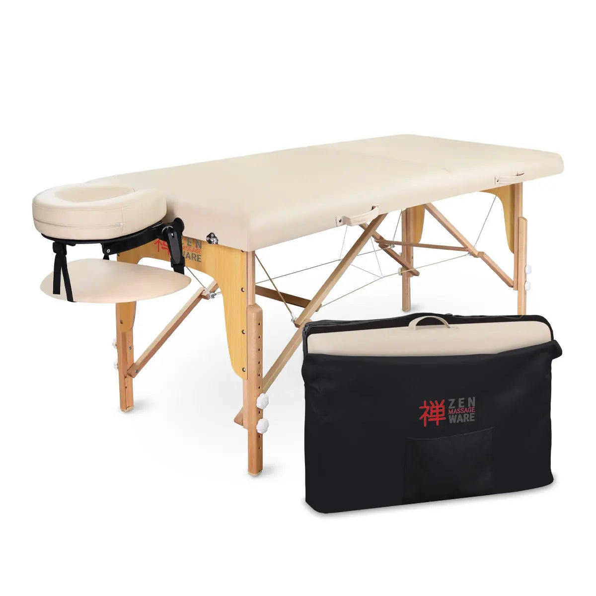 Mobile Massageliege Zen Startup, Tragetasche, Farbe: Creme