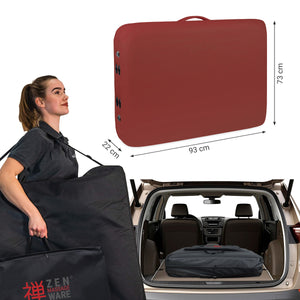 Massageliege Zen Stronglight II, Koffermaß, burgund