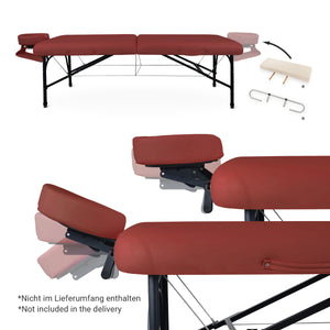 Massageliege Zen Stronglight II, Kopfstütze, burgund