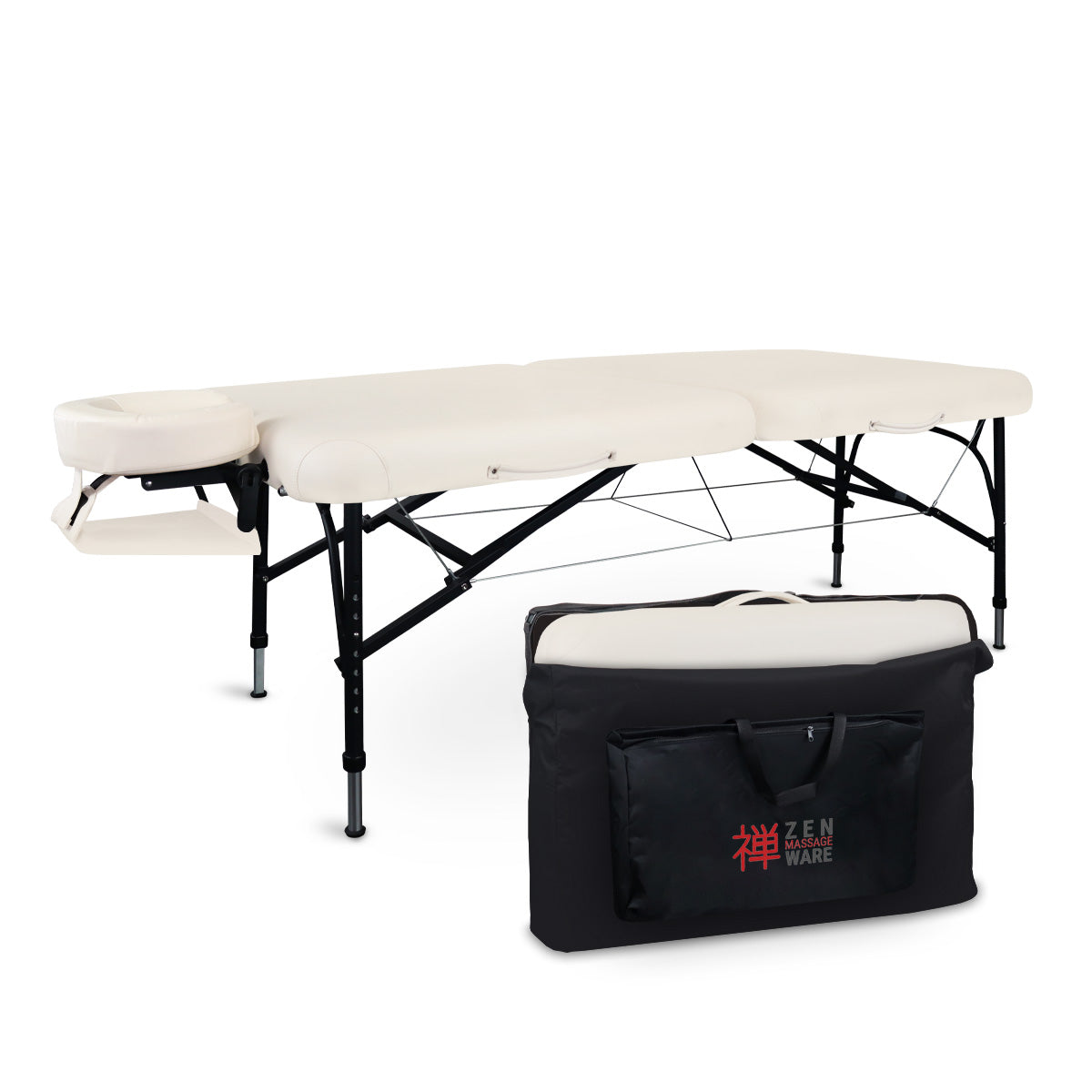 Massageliege Zen Stronglight II, Tragetasche, creme