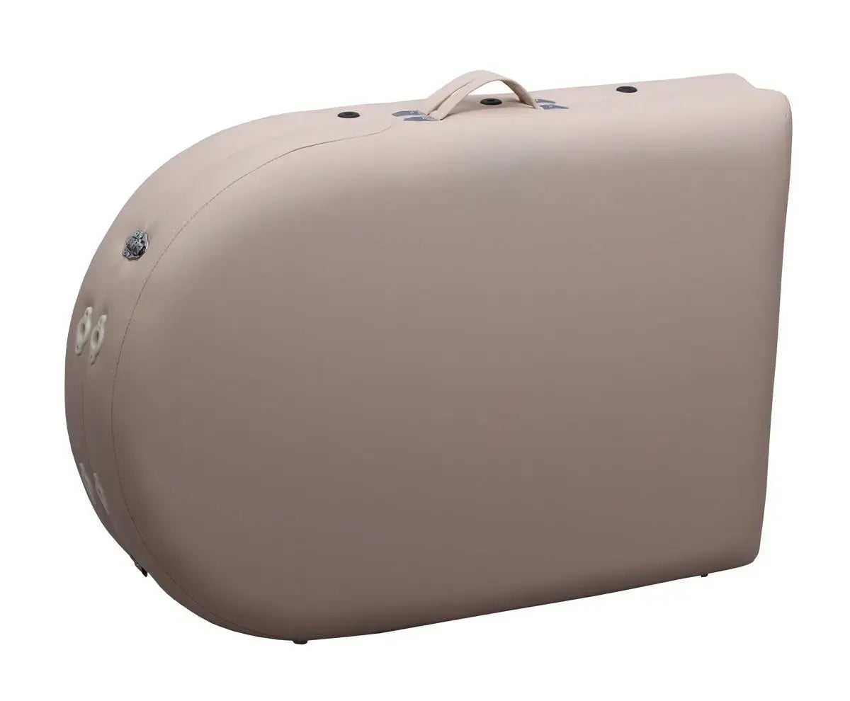 Mobile Massagliege, Zen Oval, Farbe Creme, Kofferansicht