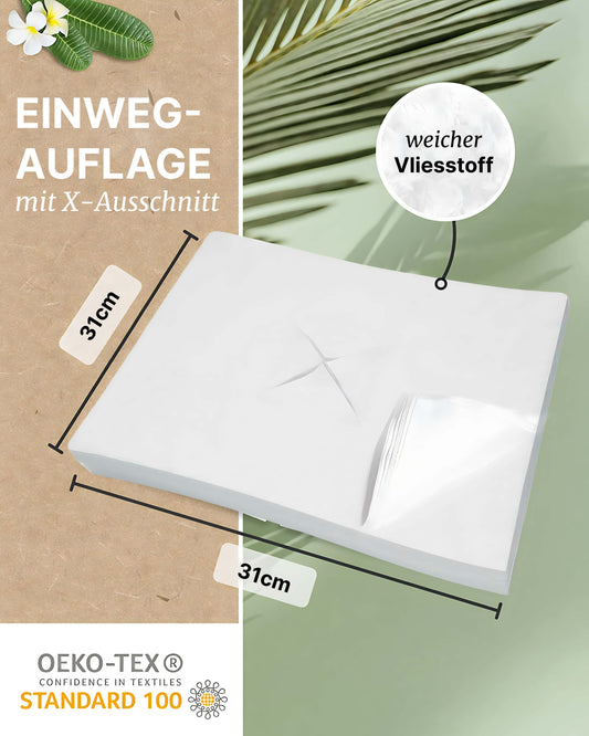 Lingettes nasales/coussinets jetables avec col en X pour la table de thérapie