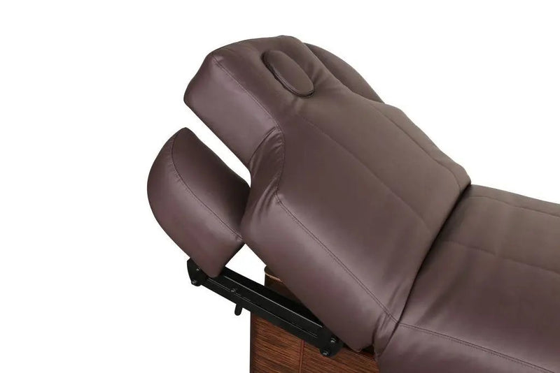 Sonia elektrische Spa und Wellnessliege Eris, braun, Kopfstuetze Detail