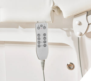 Spa-Wellnessliege Athena, Farbe weiß, Fernbedienung