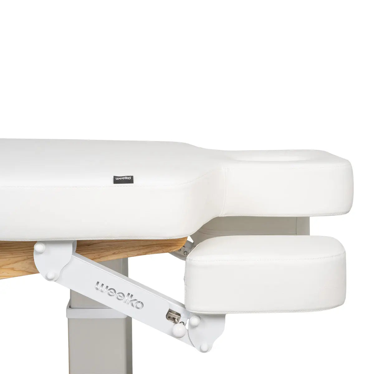 Spa Wellnessmassageliege Harmonia, Armablage, weiß