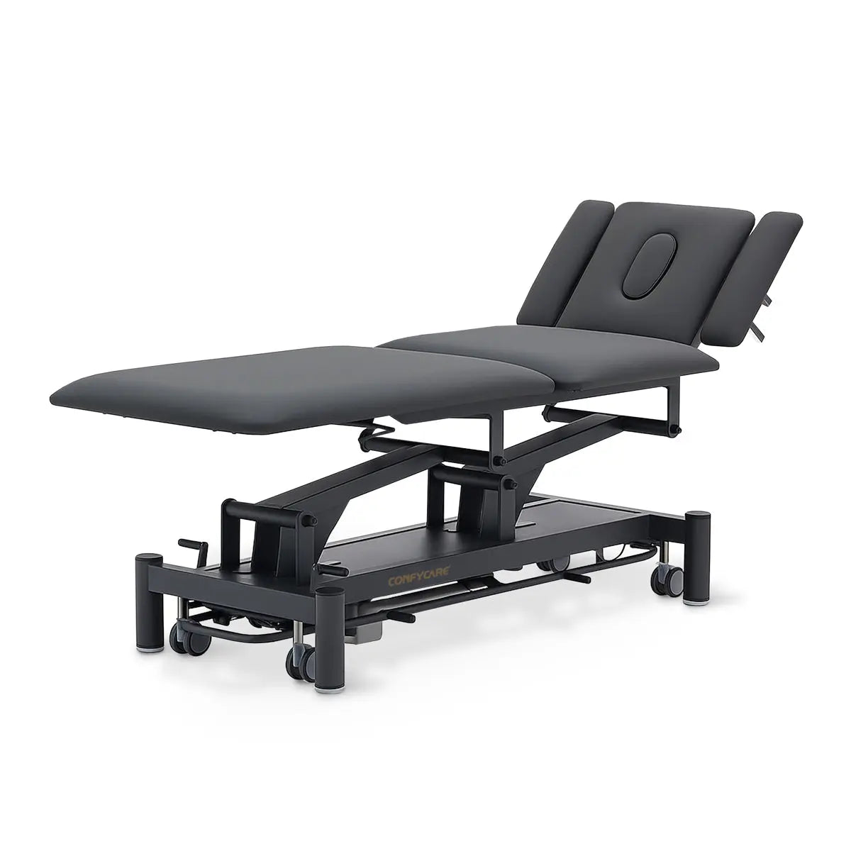 Therapieliege elektrisch, Coinfycare Barcelona, Kopfteil positiv, Farbe: Schwarz