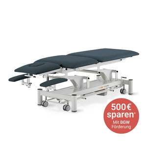 Therapieliege elektrisch, Coinfycare Split, BGW Förderung, Farbe: Marineblau
