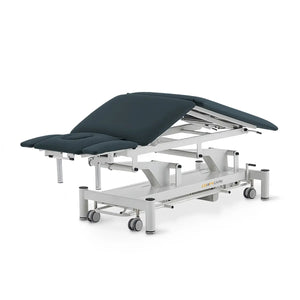 Therapieliege elektrisch, Coinfycare Split, Dachstellung, Farbe: Marineblau