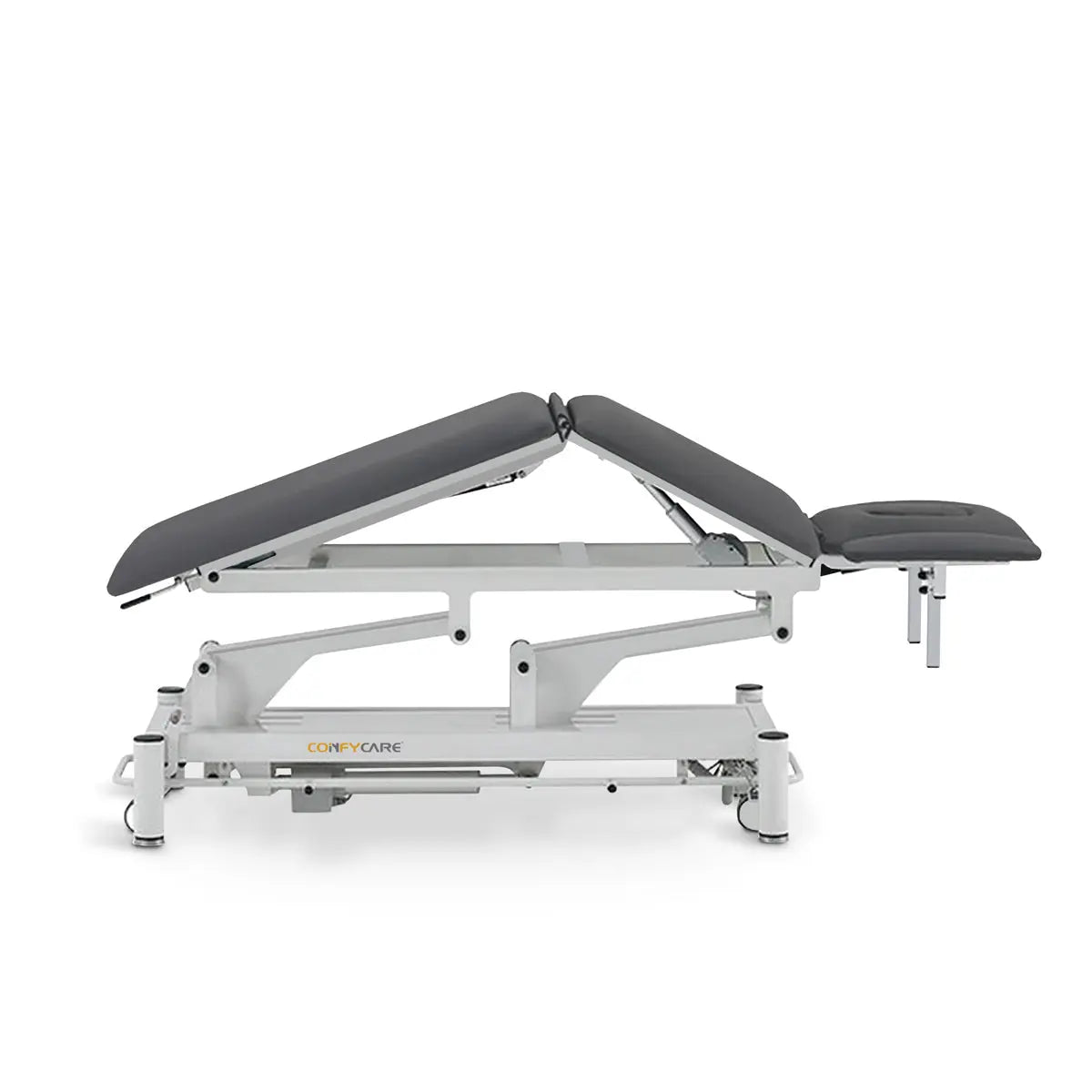 Therapieliege elektrisch, Coinfycare Split, Seitenansicht, Farbe: Dunkelgrau