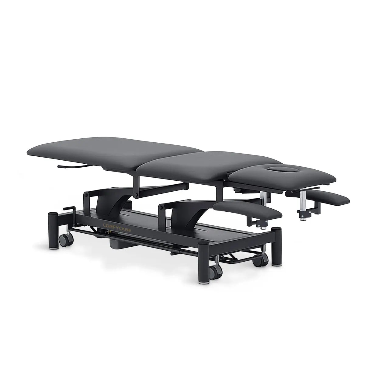 Therapieliege elektrisch, Coinfycare Split, Vollansicht, Farbe: Schwarz
