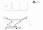 Table d'électrothérapie SOFIA à 3 segments