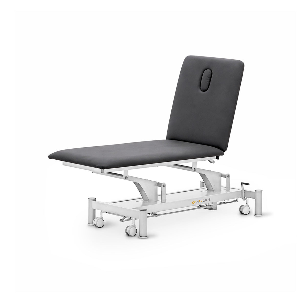 Therapieliege hydraulisch, Coinfycare-Dublin, Vollansicht, Farbe: Dunkelgrau