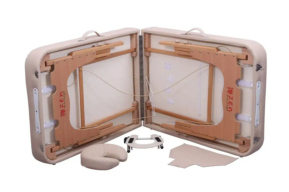 Zen Massage Ware BigOne, Mobile Massageliege, Farbe Creme geklappt