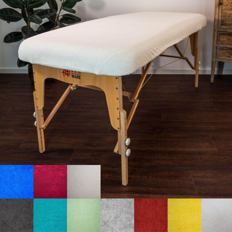 Zen Massage Ware, Frottee Spannbezug für mobile Massageliegen, Farbe creme und Farbauswahl