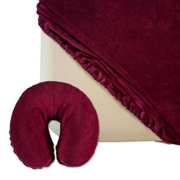 ZEN-Frottekopfstützenbezug-Liegenbezug-burgund-für-die-Massageliege
